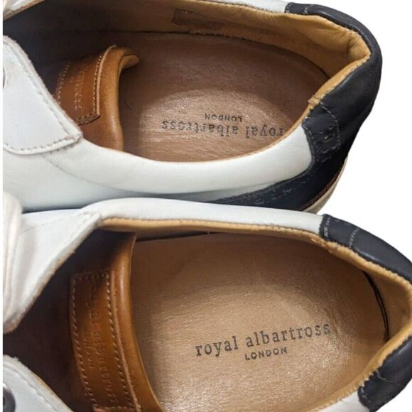 Royal Albatross Kingsman White Navy Spikeless Golf Shoe Size 11 - Picture 5 of 8